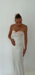 Sexy Mermaid White Strapless Prom Dress 22th Birthday Outfits P747