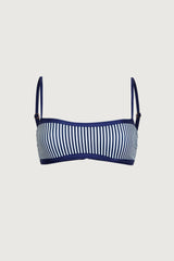 Bandeau Top (Navy Pinstripe/N