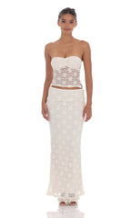 Lace Sheer Top in Cream